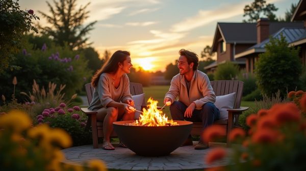 Un brasero moderne pour transformer votre jardin en espace convivial